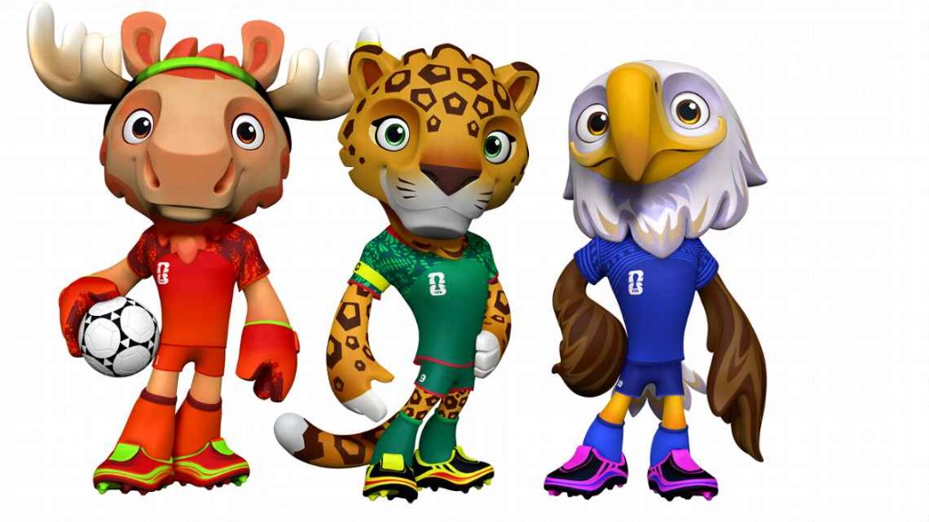 Maple, Zayu y Clutch — mascotas Mundial 2026